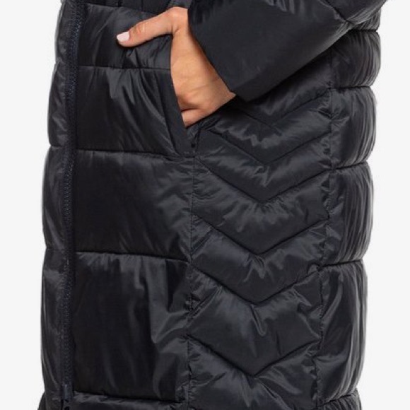 🔥 ROXY Everglade - Longline Hooded Waterproof Puffer Jacket NWT - Picture 8 of 15